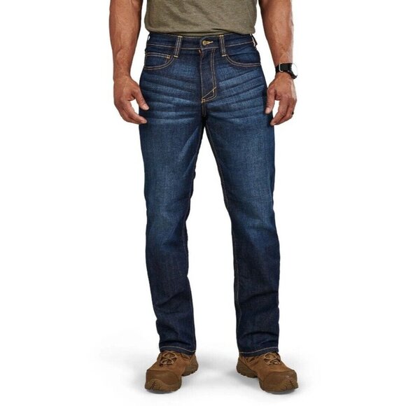5.11 Tactical Jeans Mens 40x34 Blue Defender Flex Regular Dark Wash Straight EUC - Picture 1 of 10